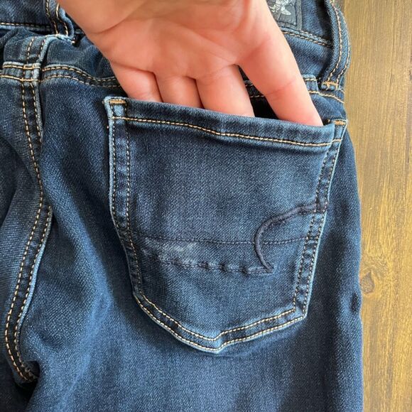 American Eagle Outfitters Jegging Dark Wash Jeans, Women's Size 0 - Picture 6 of 8
